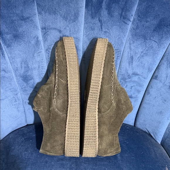 Re/Done 70s Creeper Black Suede Platform Buckle Shoes EU38 US7 - Picture 3 of 7